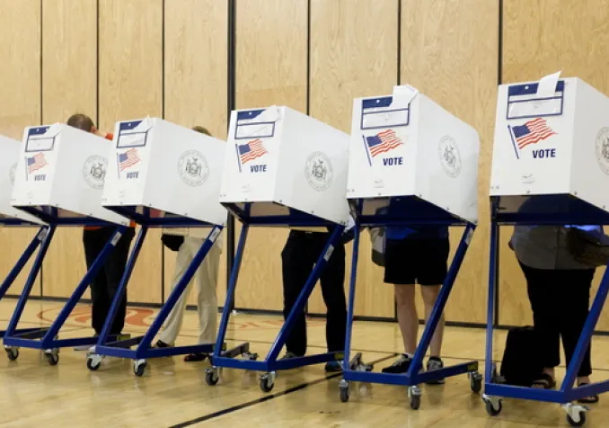 Des urnes de vote à New York Keystone - Justin Lane