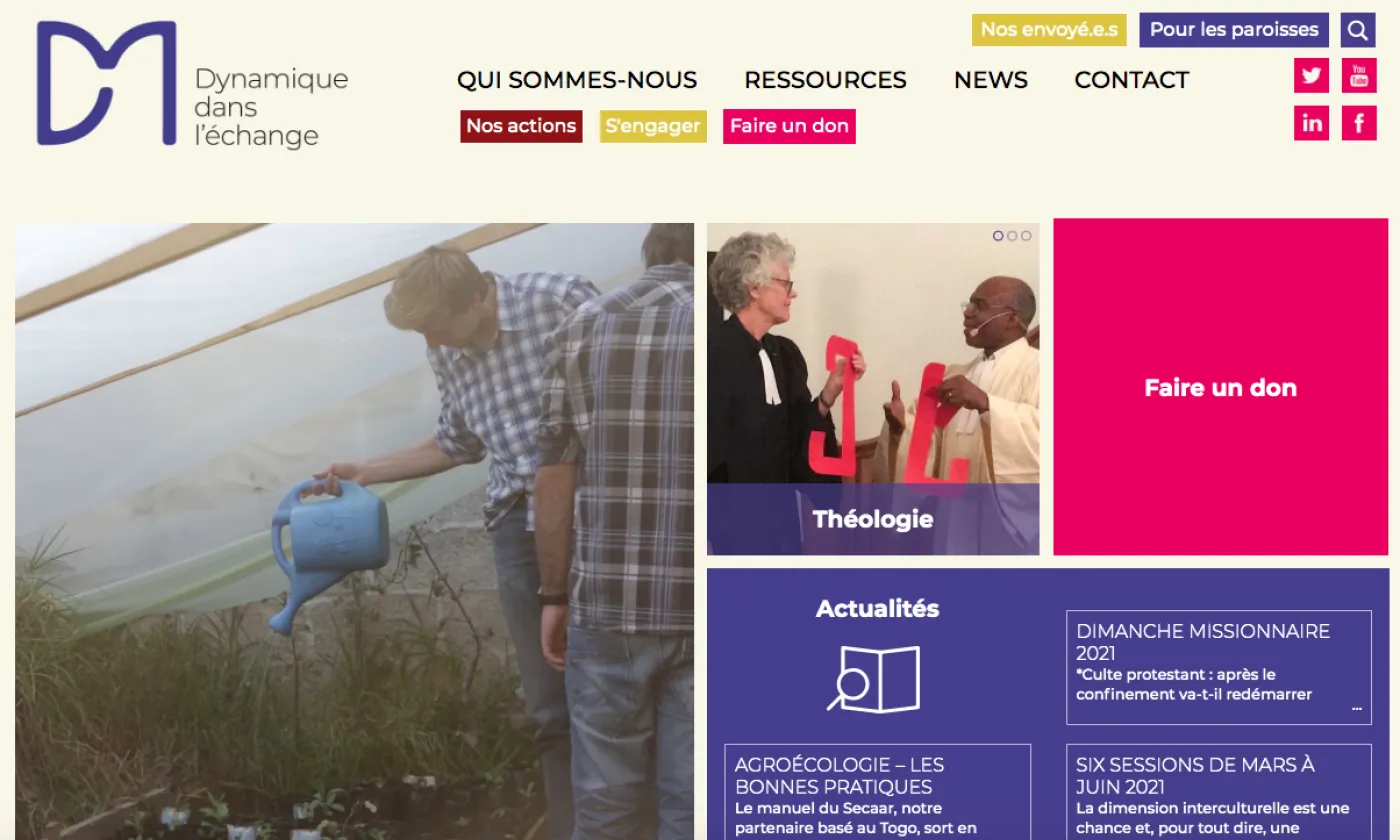 Nouveau site de DM dès le 01.01. 2021